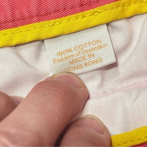 J. Crew Women's Pineapple Print Coral Shorts with Yellow Embroidery Size 8 - Picture 10 of 15